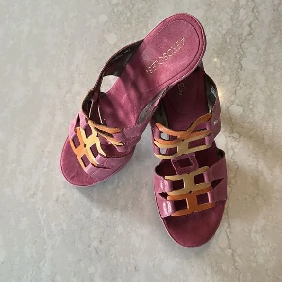 Women's Aerosoles Pink Frothy Open Toe Sandals 10 M - Picture 2 of 11